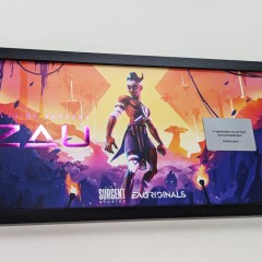 Tales of Kenzera Zau frame produced for EA Games with purple foil printed logo